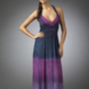 Bcbg Painted Stripe Ombre On Silk Chiffon Dress